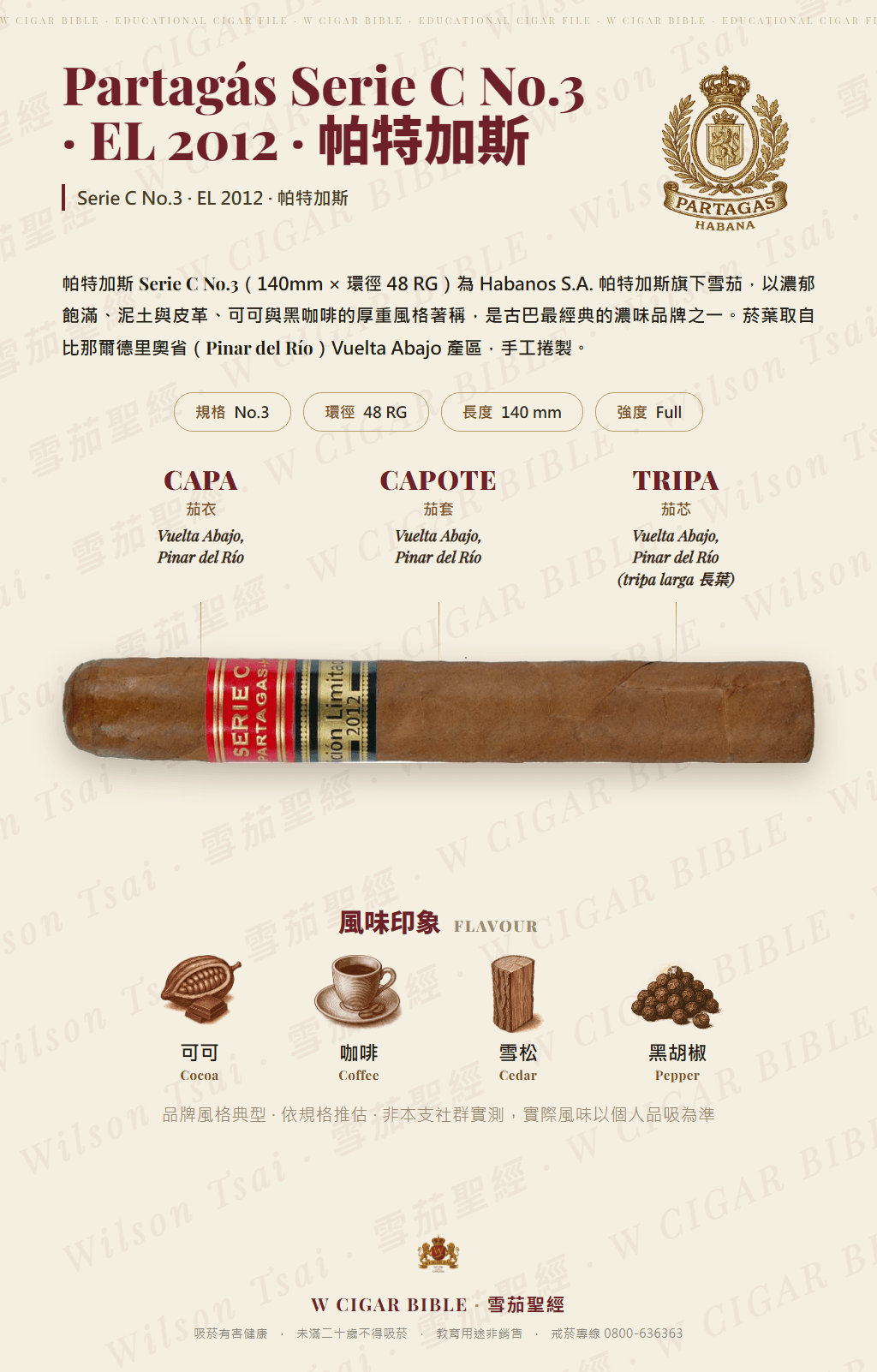 Partagás Serie C No.3 · EL 2012 · 帕特加斯