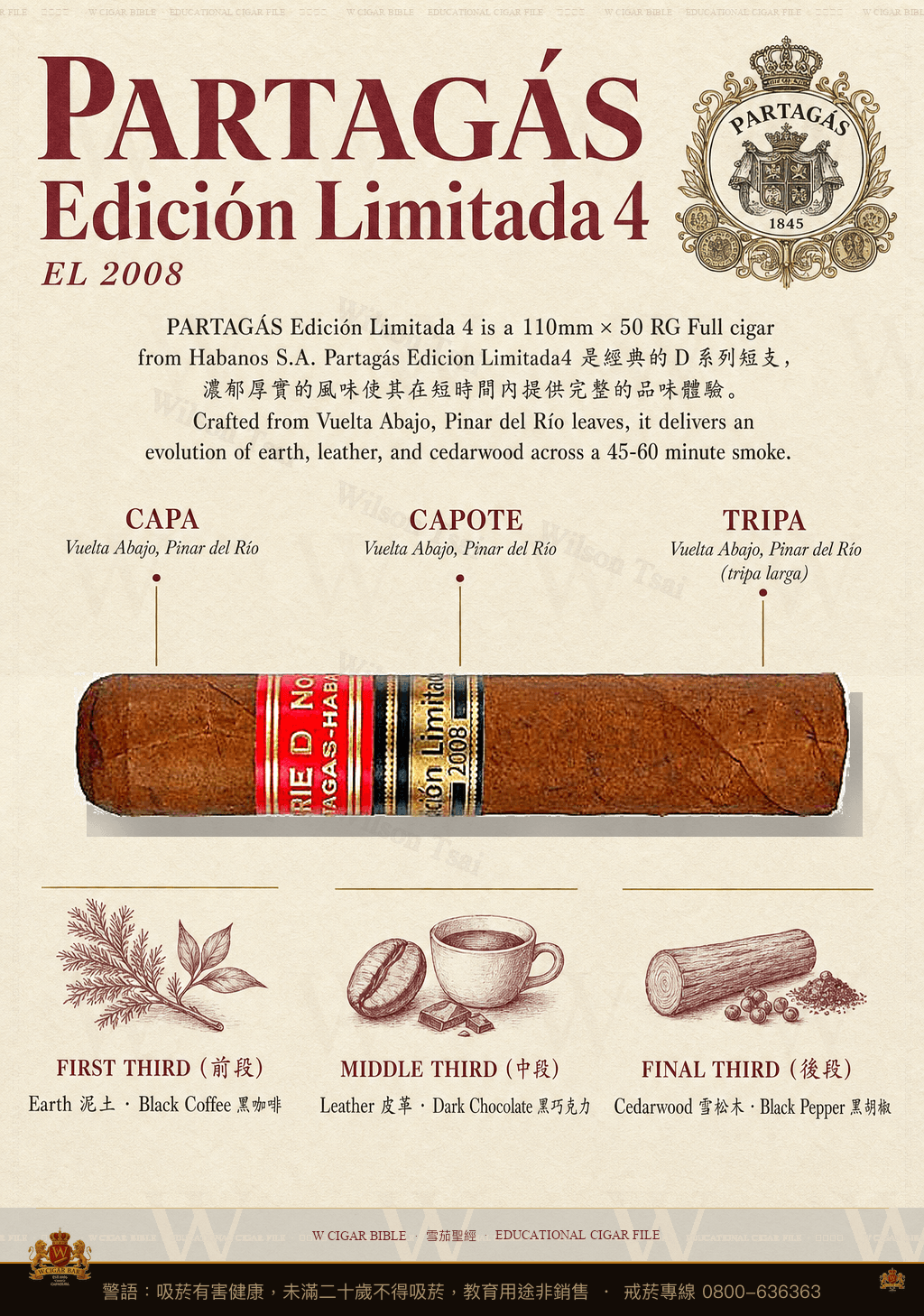 Partagás Serie D No. 5 Edición Limitada · EL 2008 · 帕特加斯