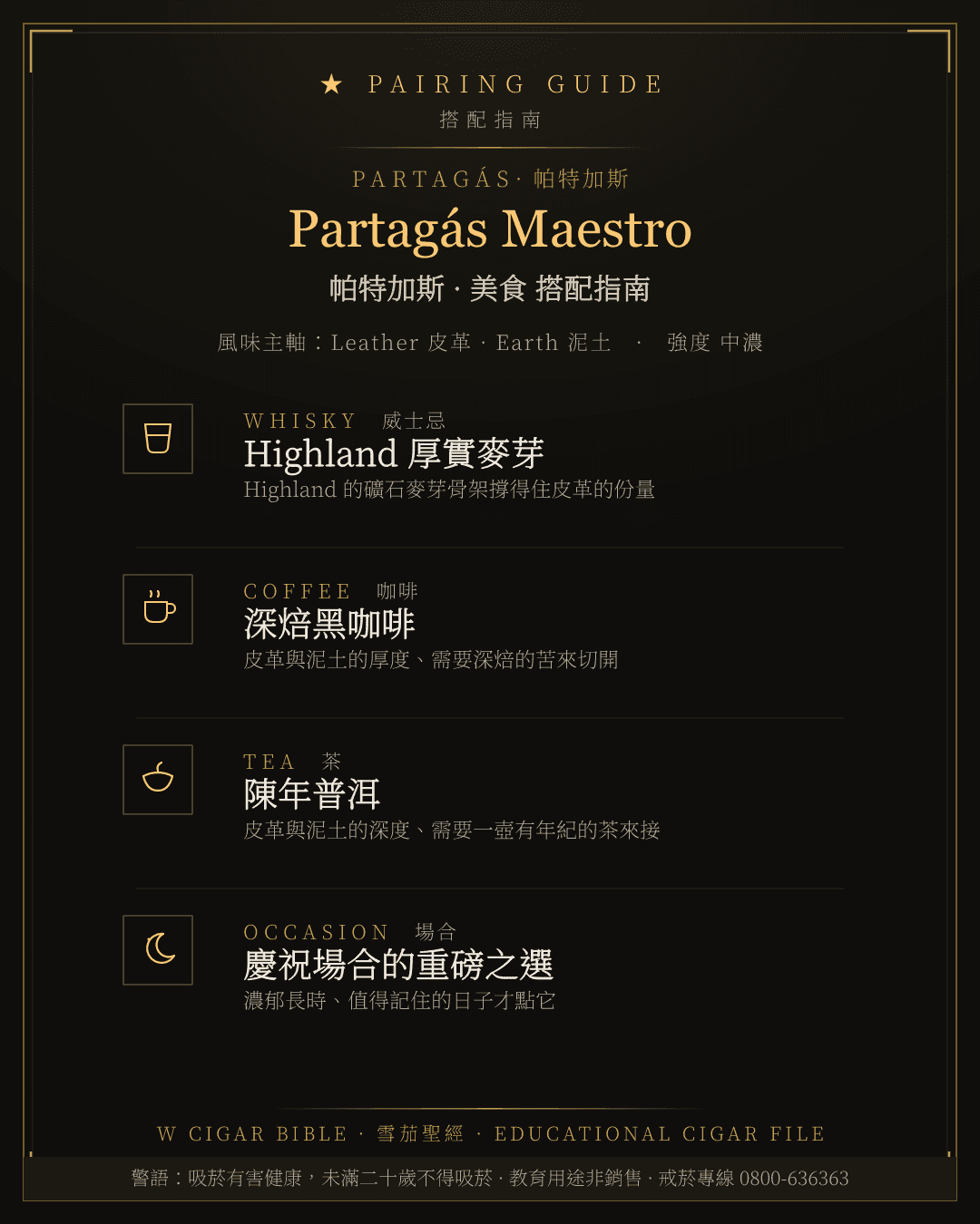 Partagás Maestro 搭配指南 · 帕特加斯
