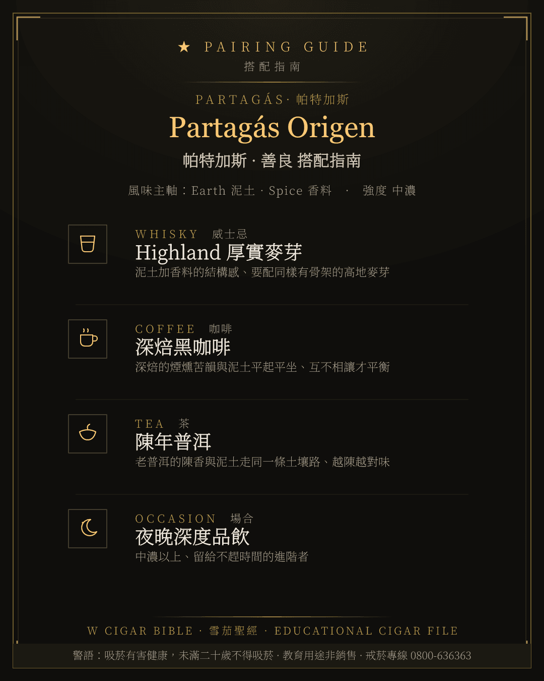 Partagás Origen 搭配指南 · 帕特加斯