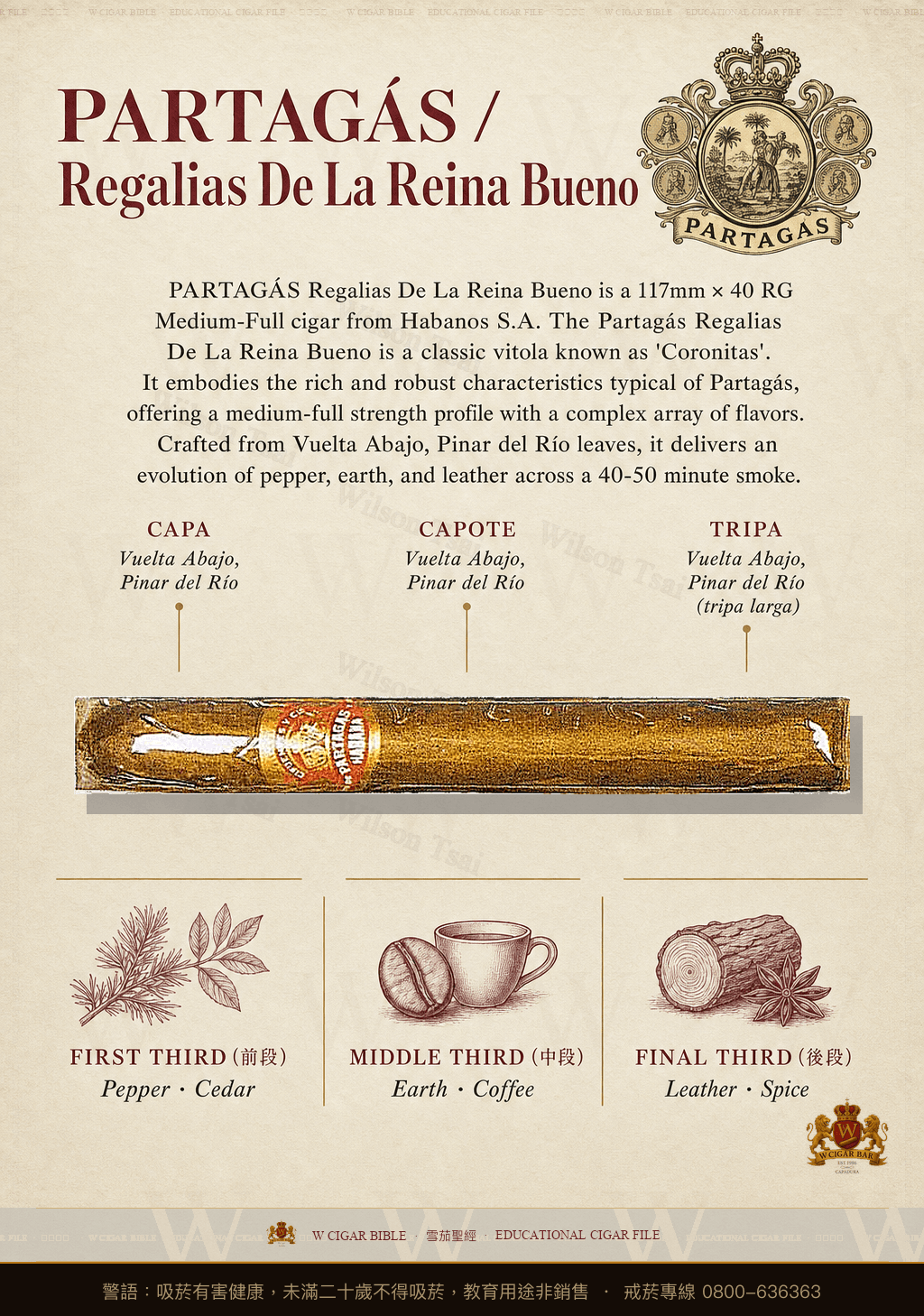 Partagás Regalias De La Reina Bueno · 帕特加斯