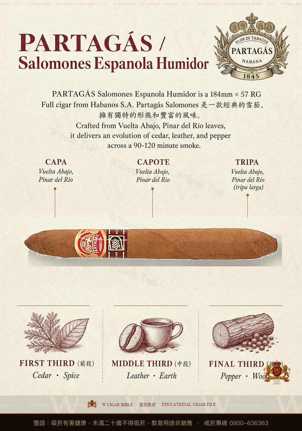Partagás Salomones Española Humidor · AH 1995 · 帕特加斯