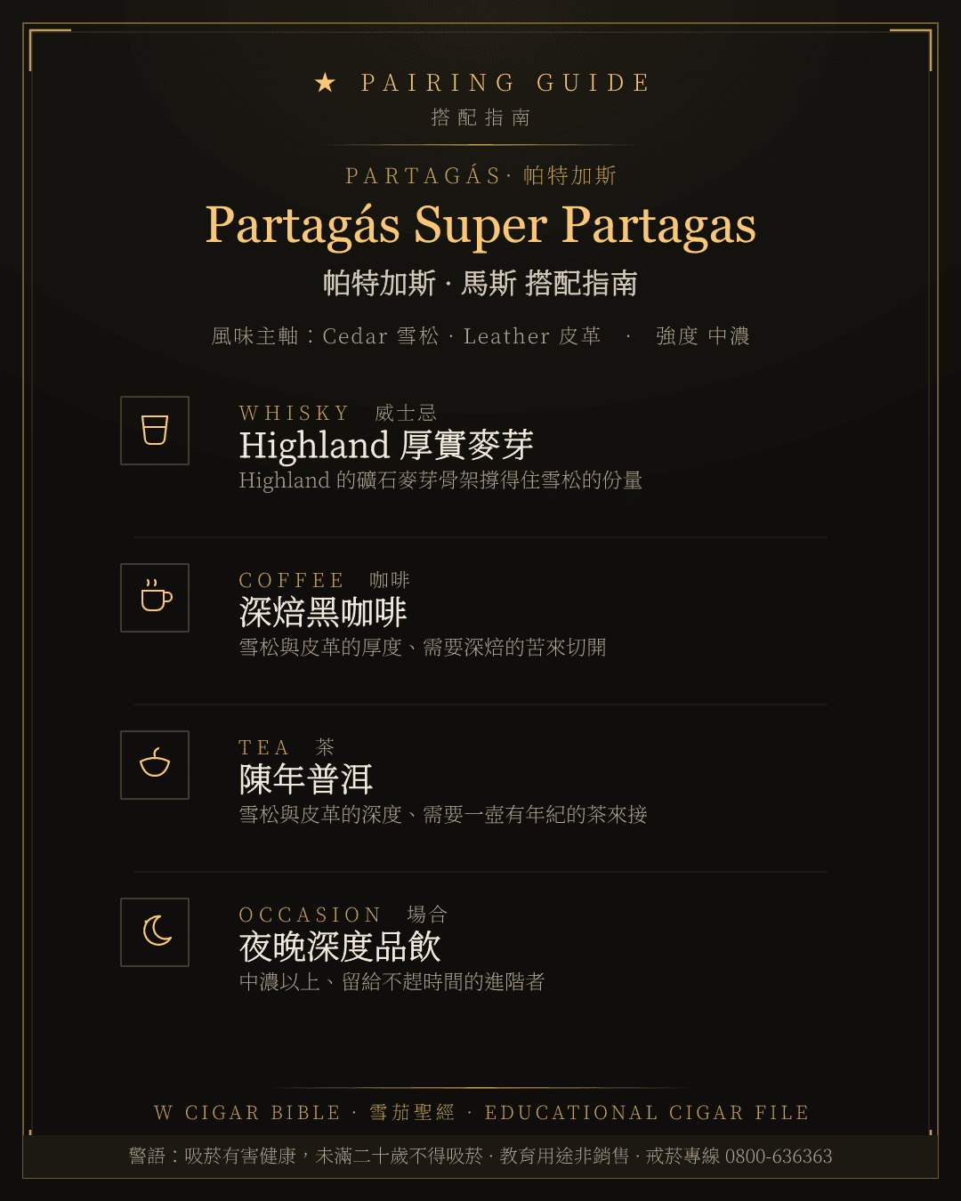 Partagás Super Partagas 搭配指南 · 帕特加斯