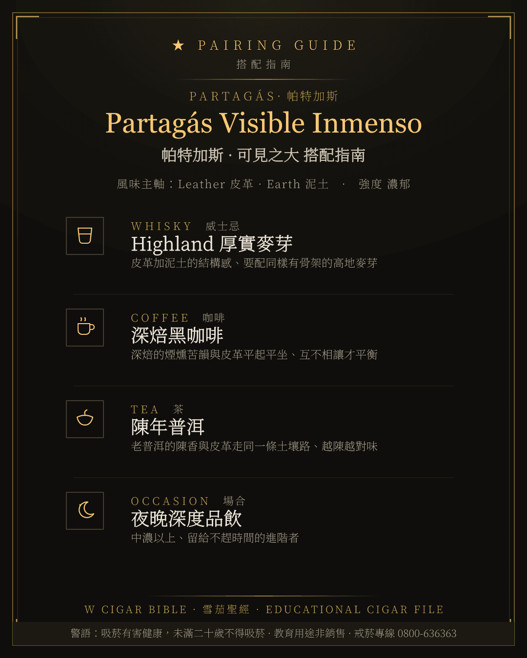 Partagás Visible Inmenso 搭配指南 · 帕特加斯