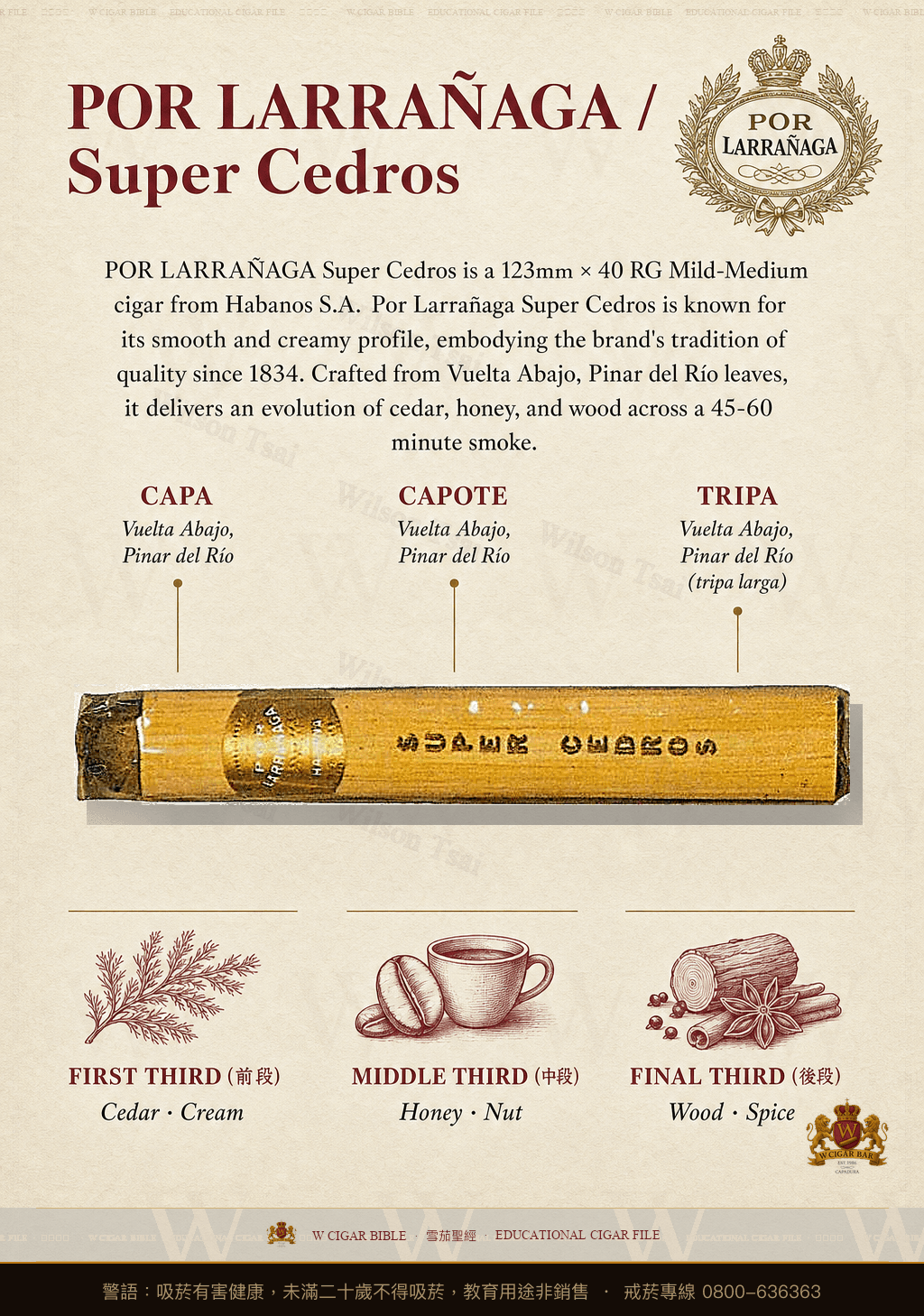 Por Larrañaga Super Cedros · 波拉納加