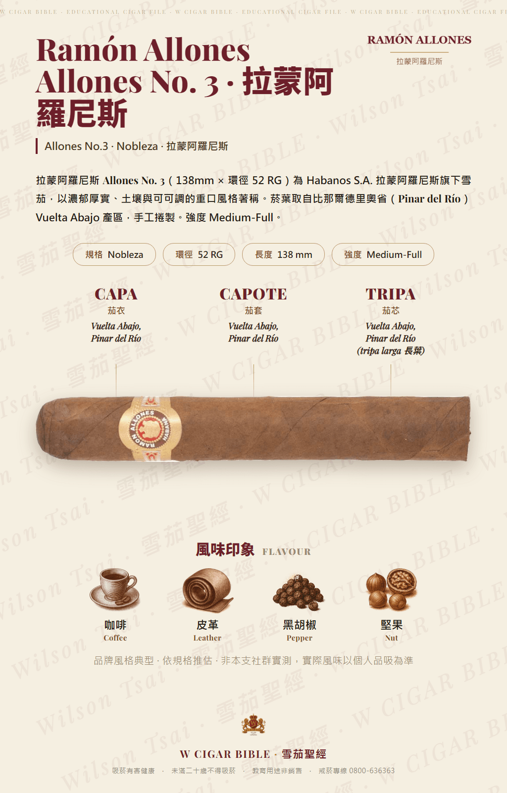 Ramón Allones Allones No. 3 · 拉蒙阿羅尼斯