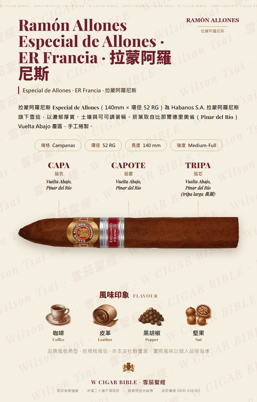 Ramón Allones Especial de Allones · ER Francia · 拉蒙阿羅尼斯
