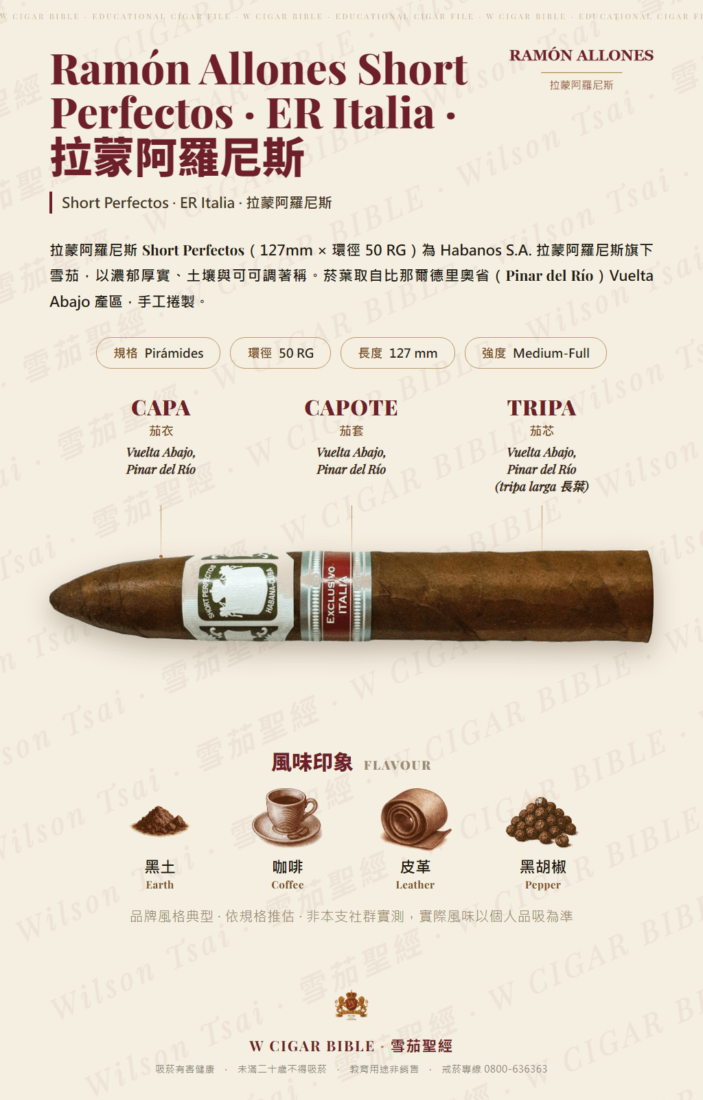 Ramón Allones Short Perfectos · ER Italia · 拉蒙阿羅尼斯