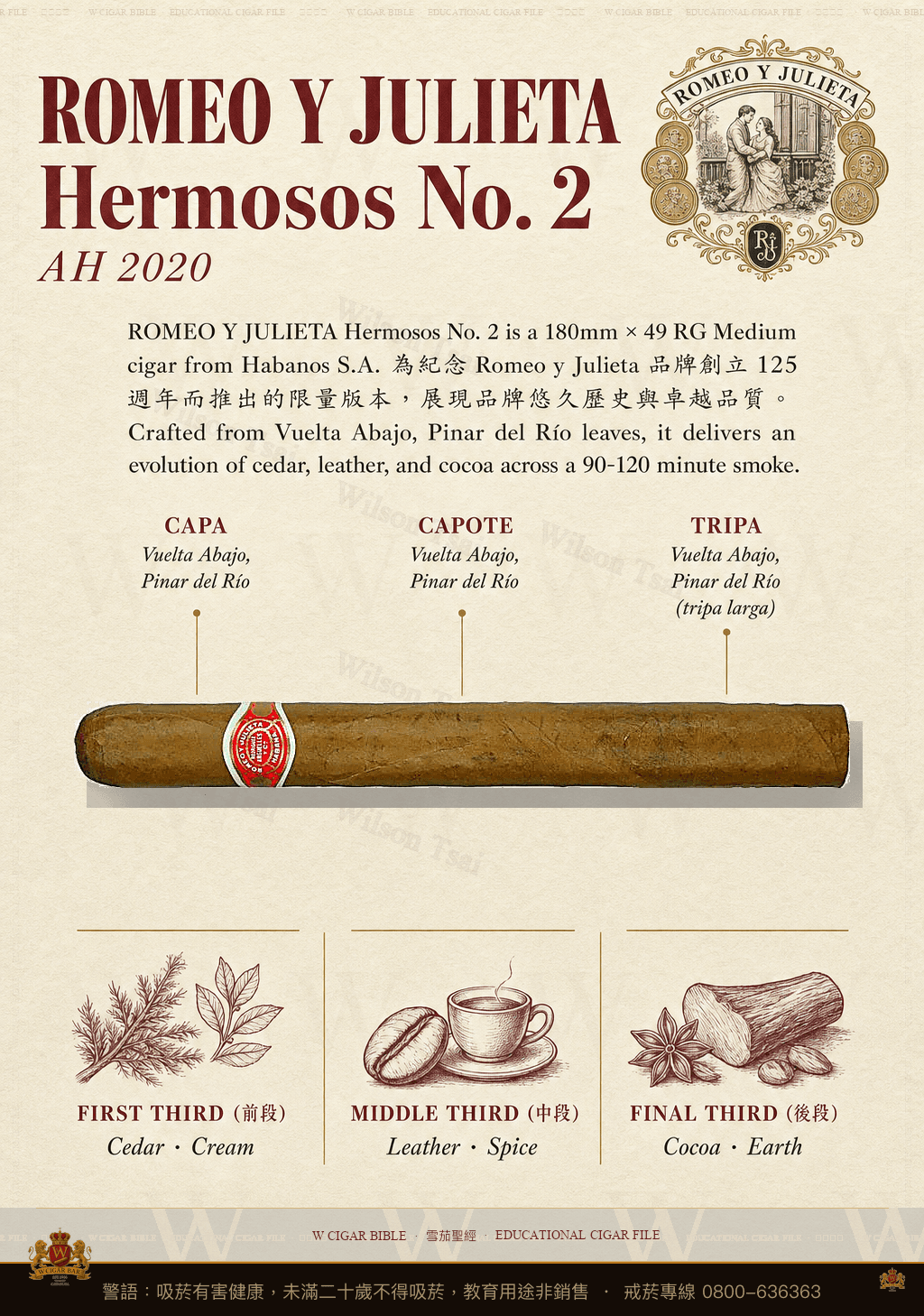 Romeo Y Julieta Hermosos No. 2 · AH 2000 · 羅密歐與茱麗葉
