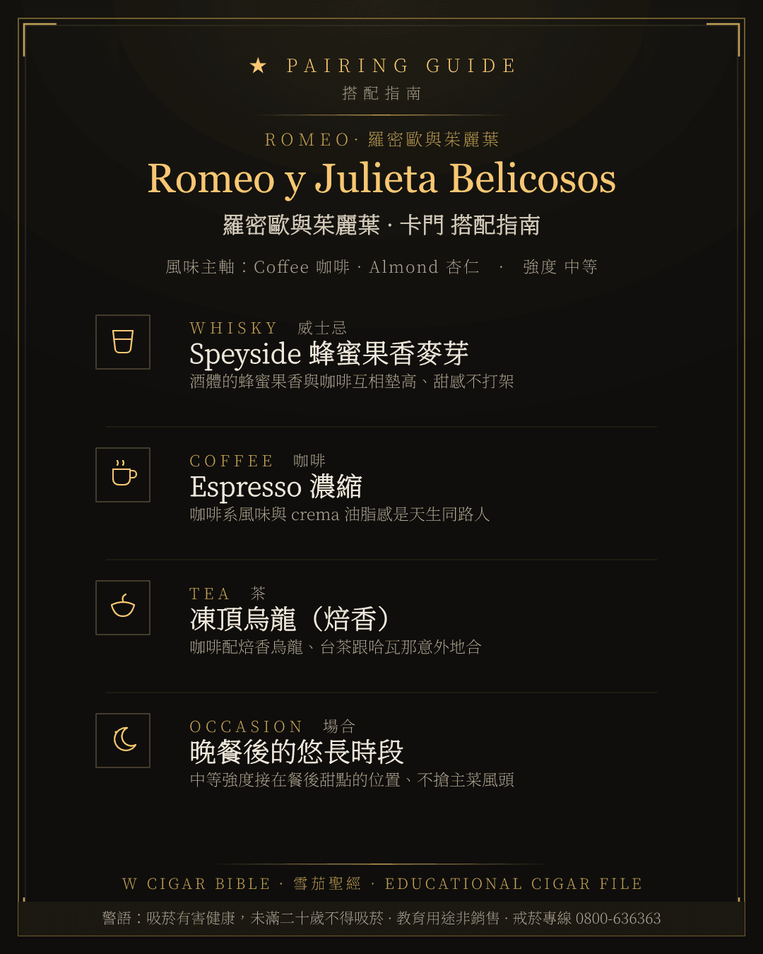 Romeo y Julieta Belicosos 搭配指南 · 羅密歐與茱麗葉