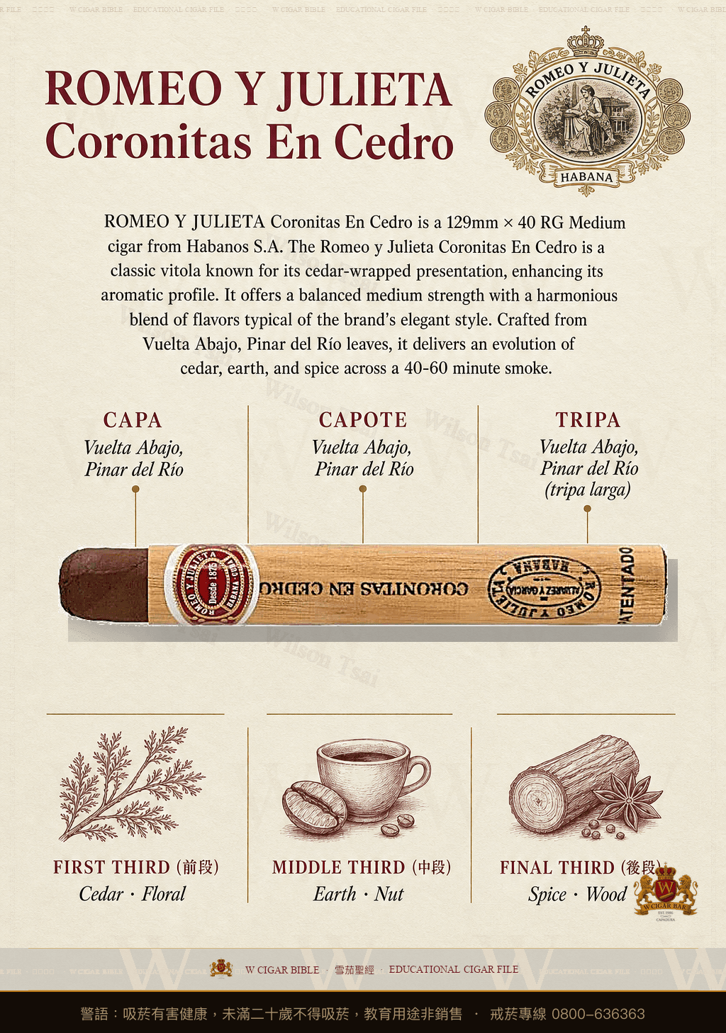 Romeo Y Julieta Coronitas En Cedro · 羅密歐與茱麗葉