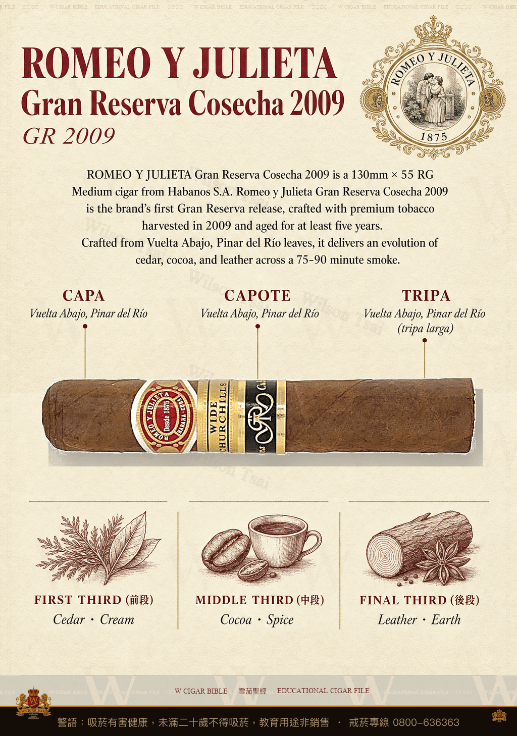 Romeo Y Julieta Gran Reserva Cosecha 2009 · GR 2009 · 羅密歐與茱麗葉