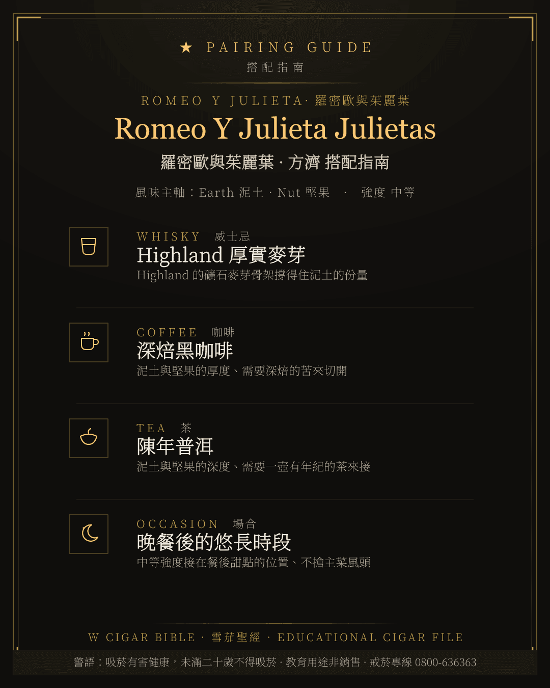 Romeo Y Julieta Julietas 搭配指南 · 羅密歐與茱麗葉