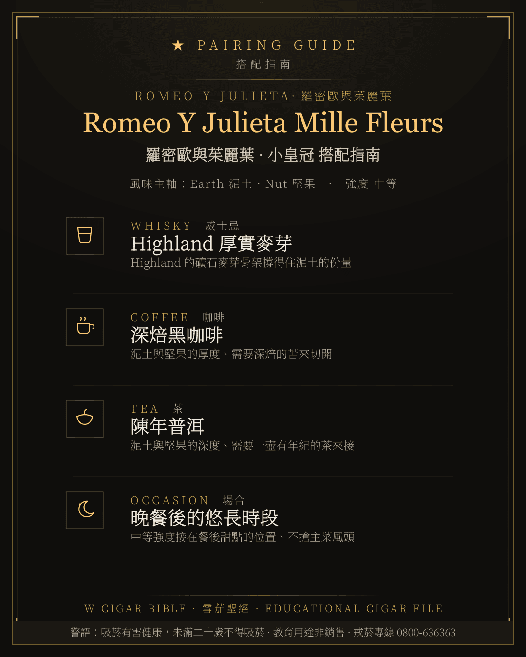 Romeo Y Julieta Mille Fleurs 搭配指南 · 羅密歐與茱麗葉