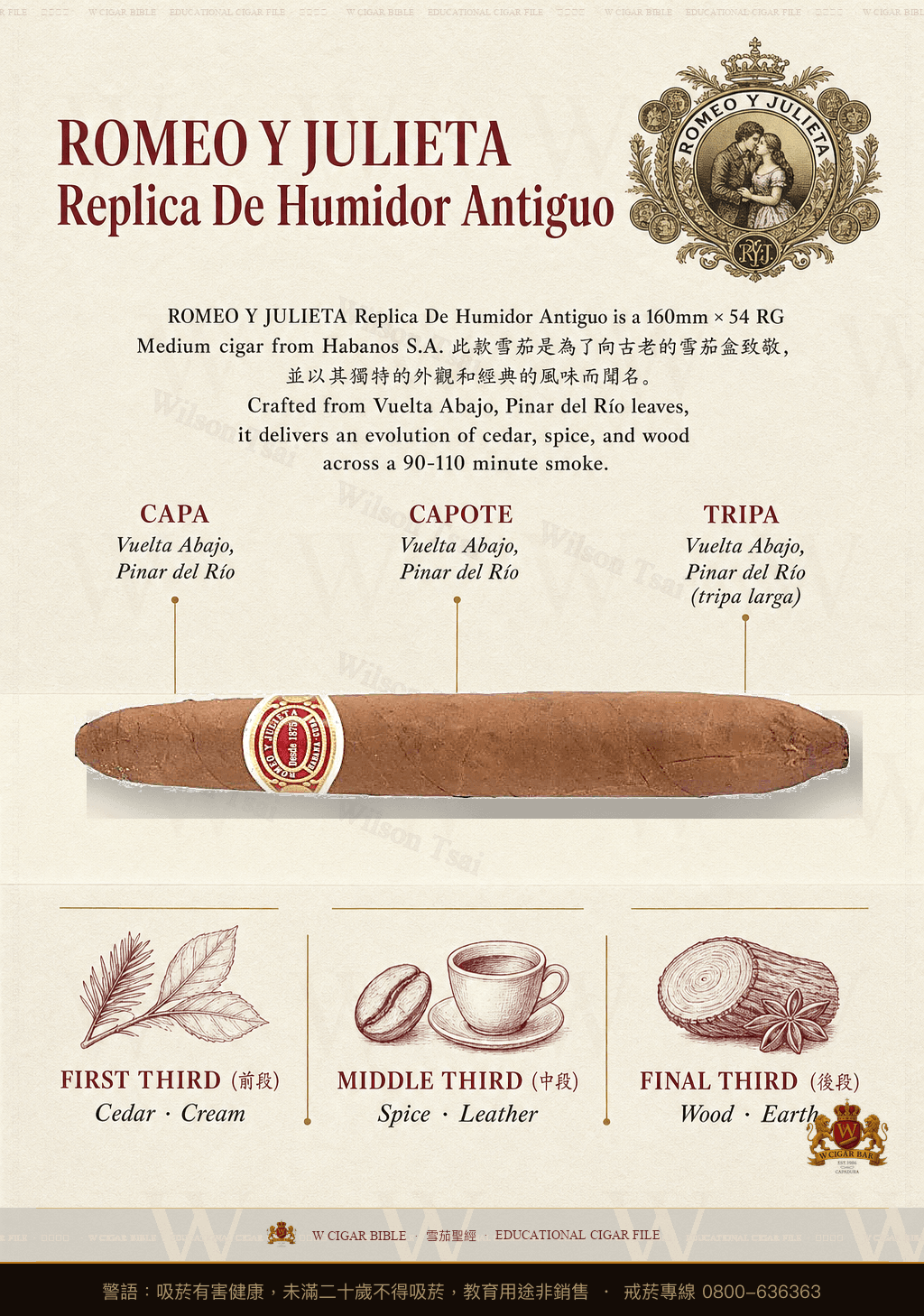 Romeo Y Julieta Replica De Humidor Antiguo · CH · 羅密歐與茱麗葉