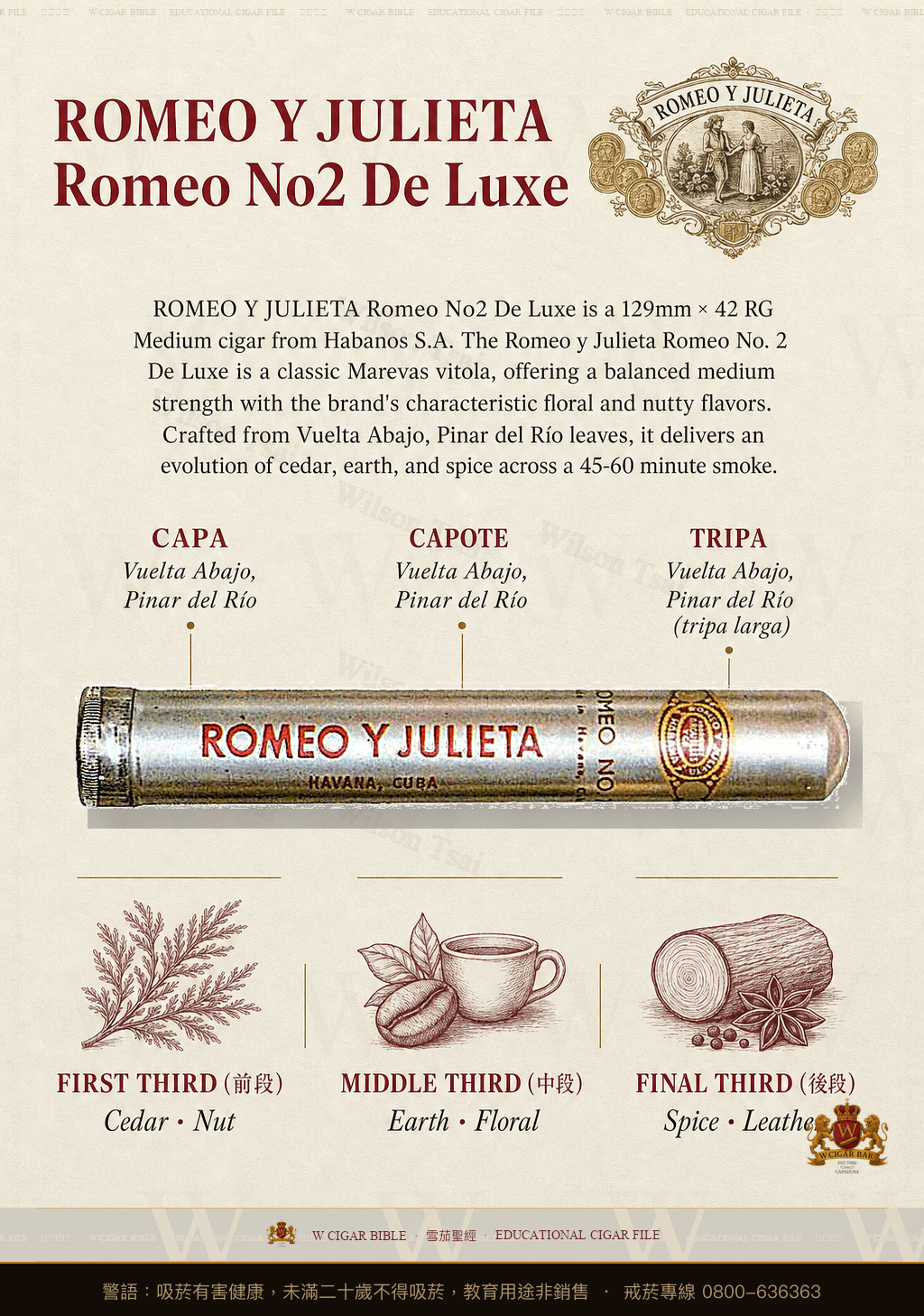 Romeo Y Julieta Romeo No2 De Luxe · 羅密歐與茱麗葉