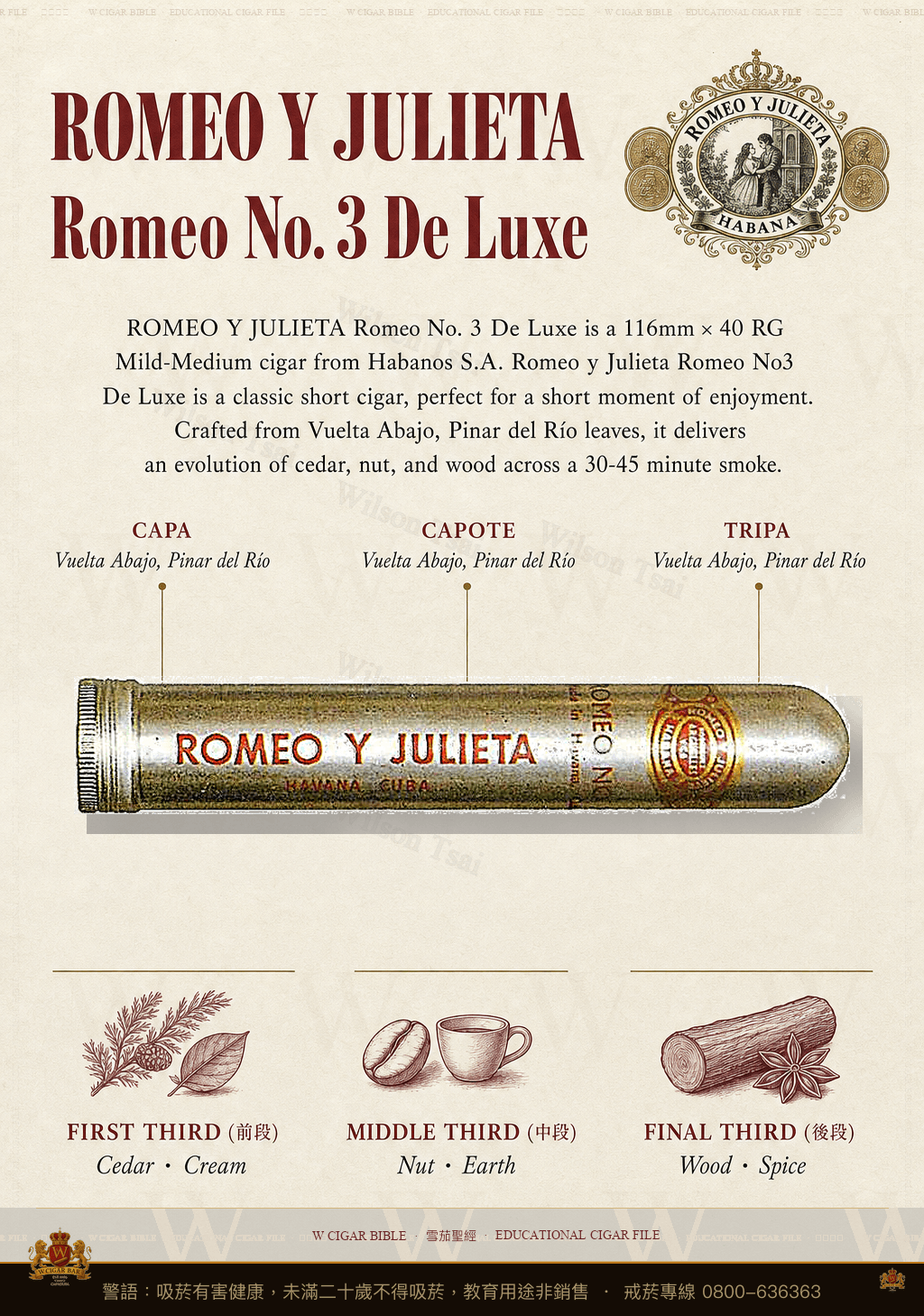 Romeo Y Julieta Romeo No. 3 De Luxe · 羅密歐與茱麗葉