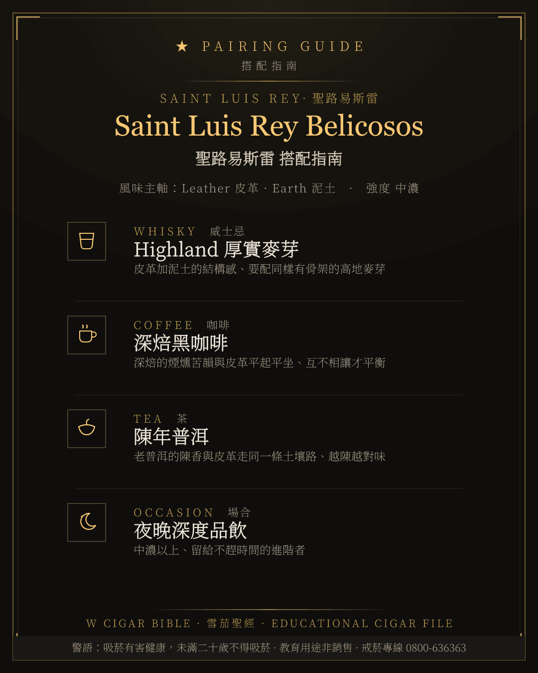 Saint Luis Rey Belicosos 搭配指南 · 聖路易斯雷