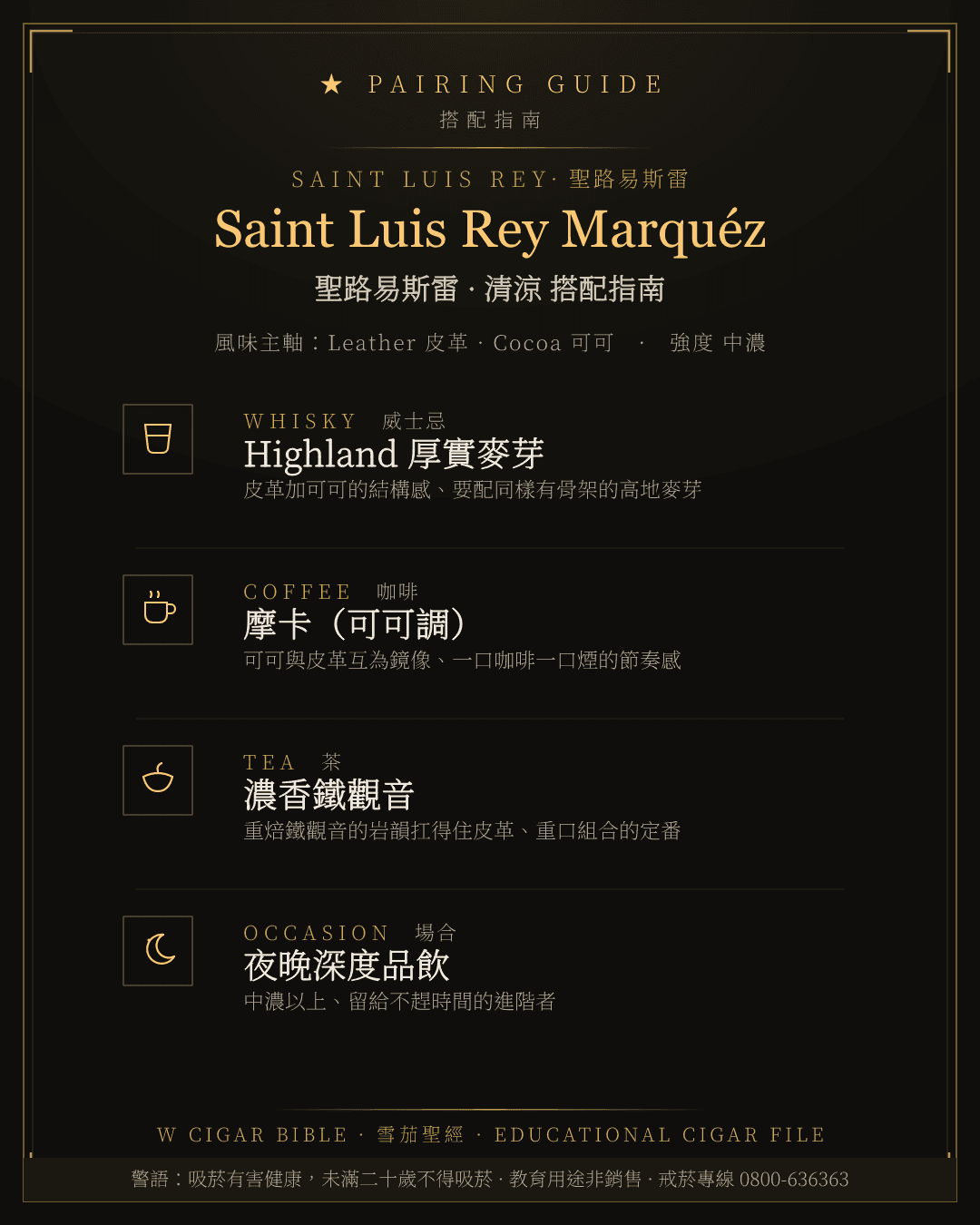 Saint Luis Rey Marquéz 搭配指南 · 聖路易斯雷