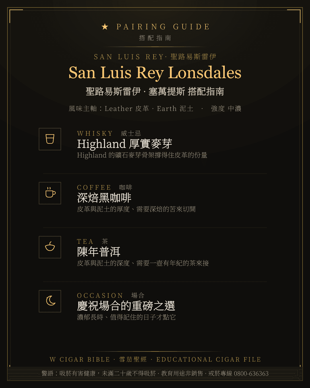 San Luis Rey Lonsdales 搭配指南 · 聖路易斯雷伊