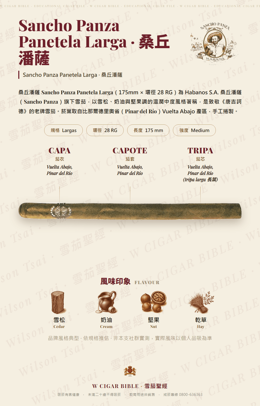 Sancho Panza Panetela Larga · 桑丘潘薩