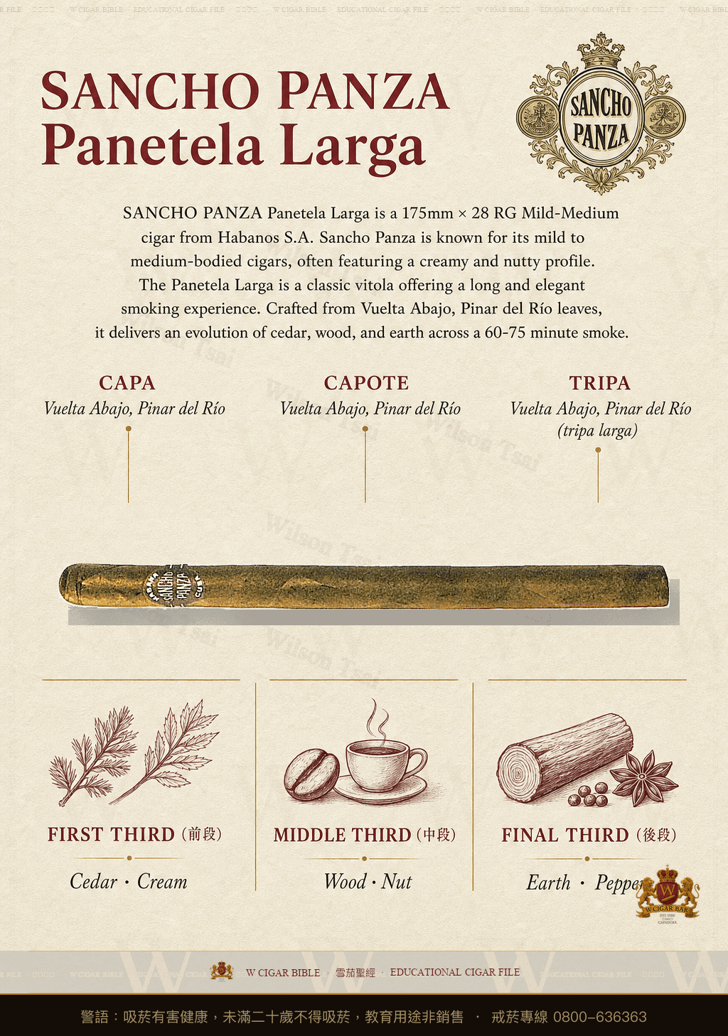 Sancho Panza Panetela Larga · 桑丘潘薩
