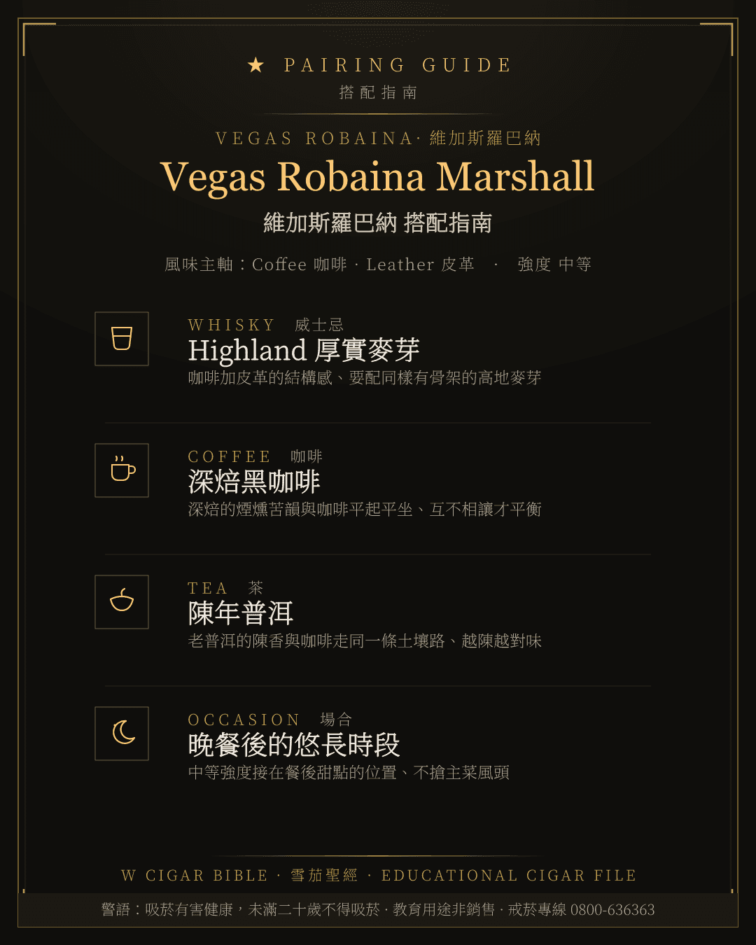 Vegas Robaina Marshall 搭配指南 · 維加斯羅巴納